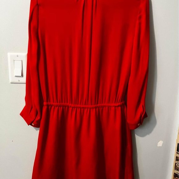 Aritzia Babaton Bennet Silk Red Dress - Picture 2 of 9